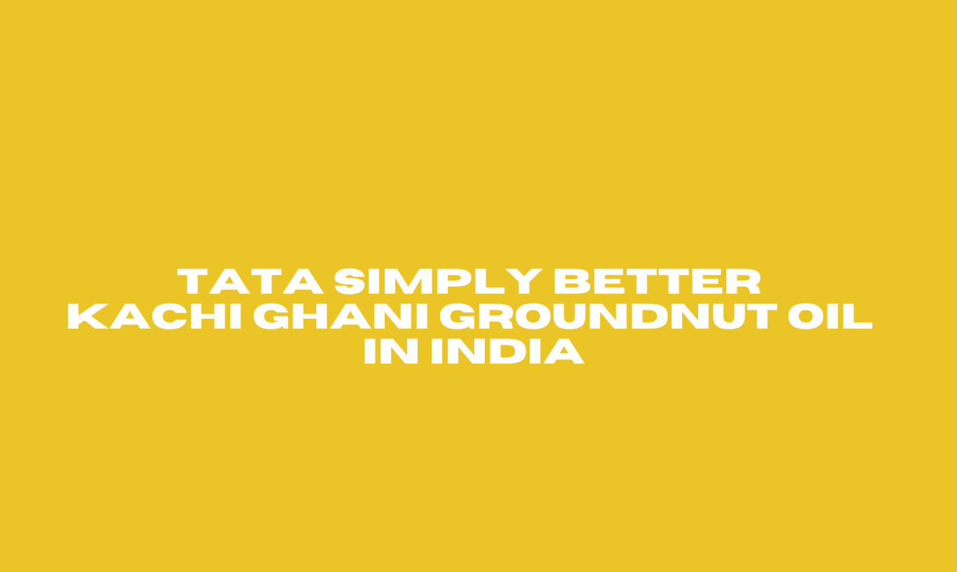 TATA Simply Better Kachi Ghani Groundnut Oil in India